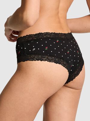 Cotton Lace Trim Cheeky Panty