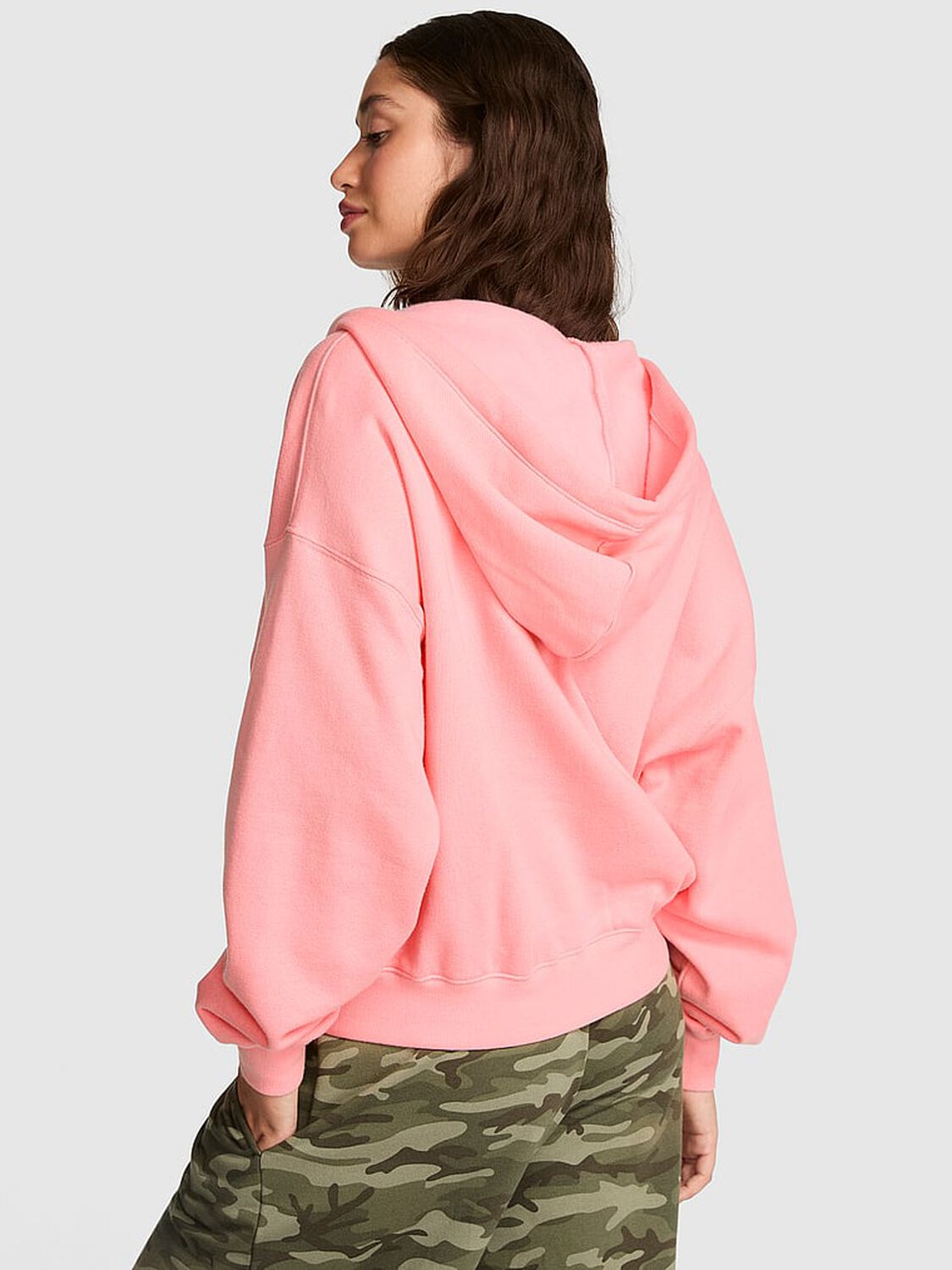 vs Pink Campus Fleece&trade; Full-Zip Hoodie Pink Sky 2 of 3 