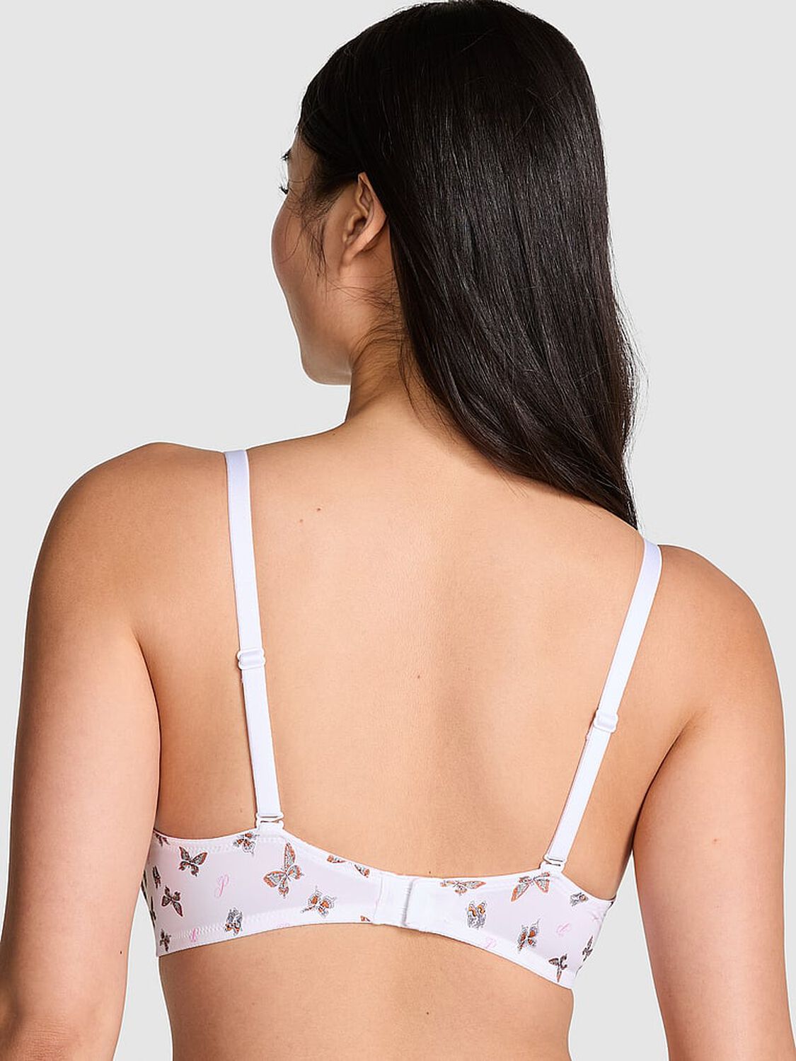 vs Pink Wear Everywhere Wear Everywhere Push-Up Bra White Butterfly Print 2 of 3 