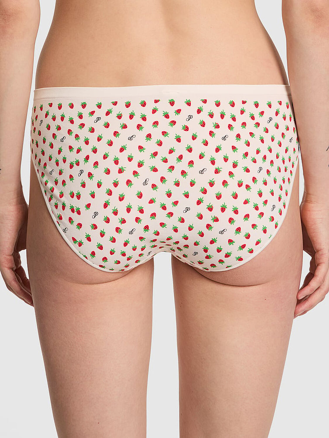 vs Pink Seamless Bikini Panty Winter White Strawberry Print 2 of 2 