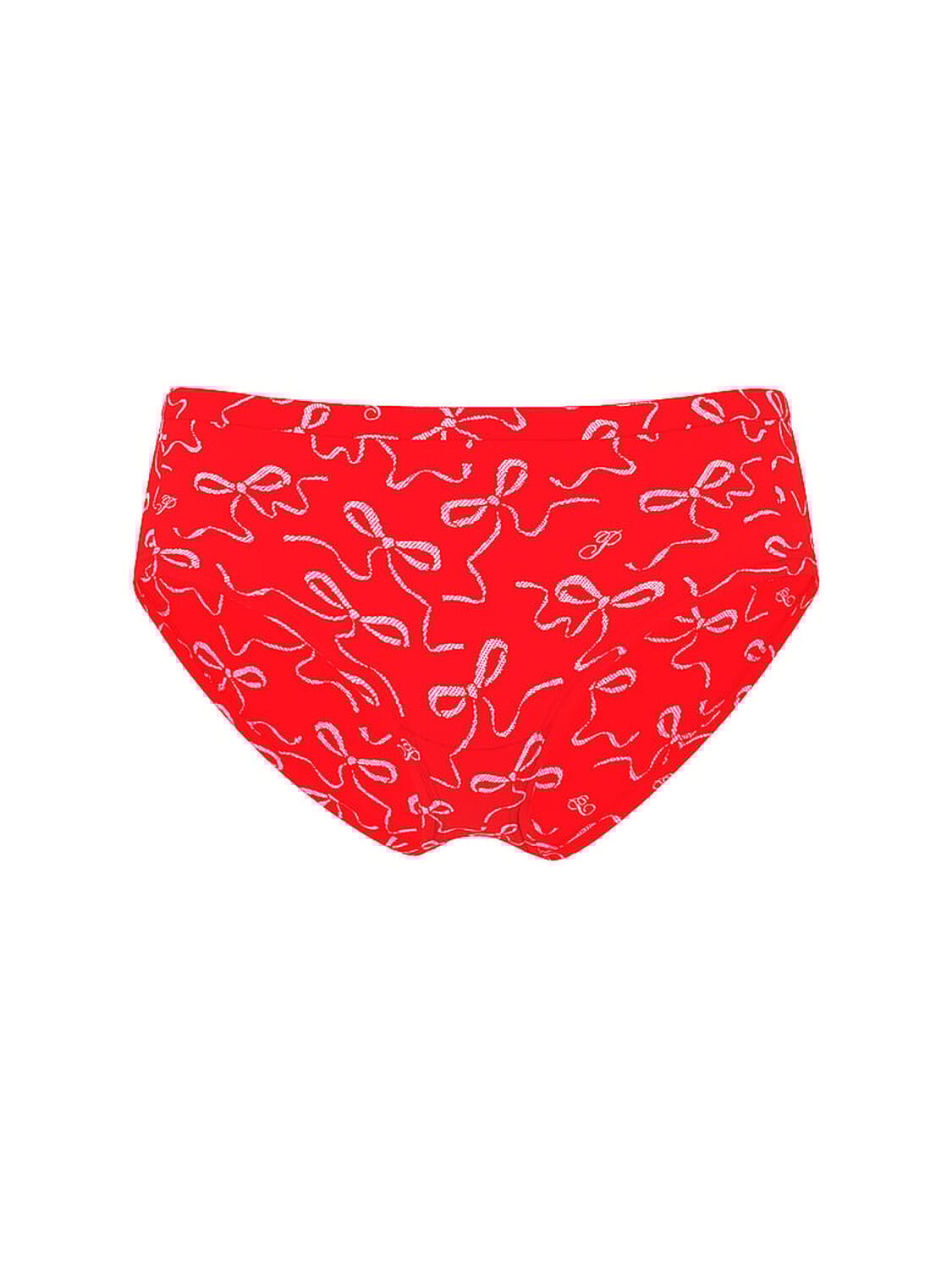 vs Pink Seamless Hiphugger Panty Bright Vermillion Bow Print 3 of 3 