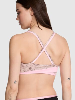 PINK Relay&trade; Square-Neck Cross-Back Sports Bra