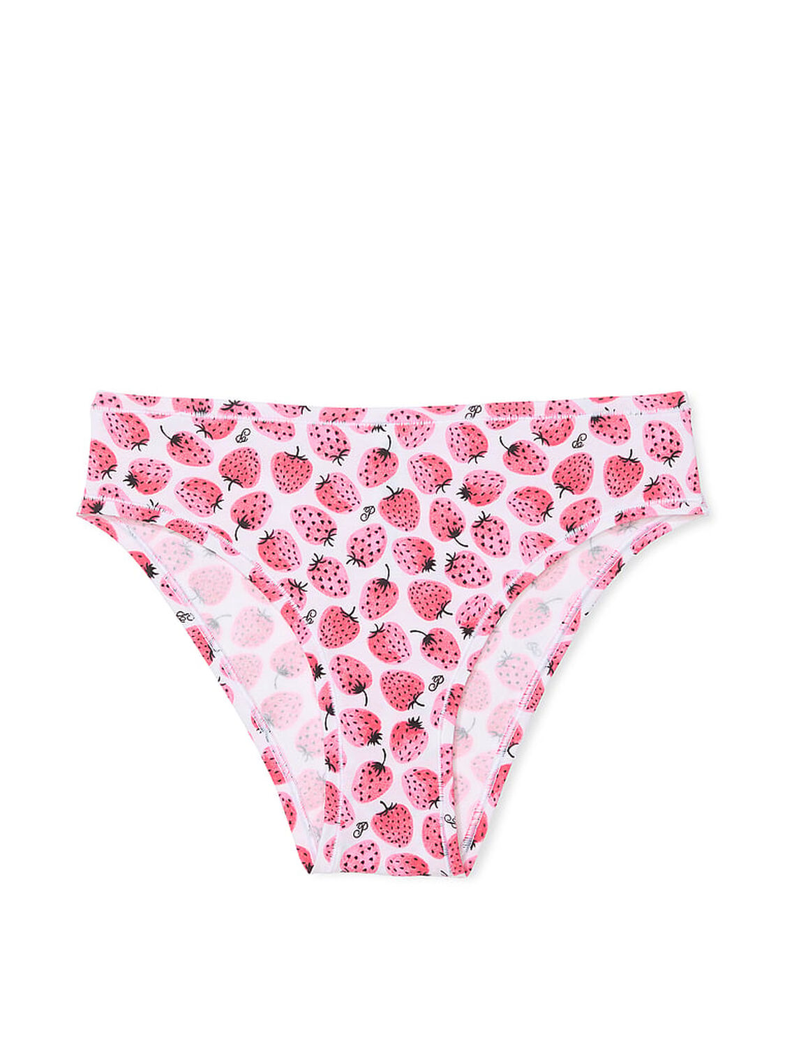 vs Pink Cotton Cheeky Panty Optic White Strawberry Print 3 of 3 