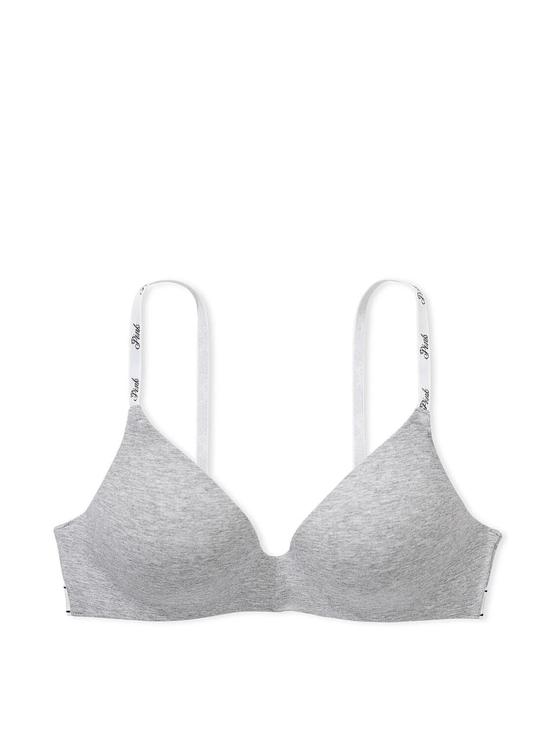 vs Pink Wear Everywhere Wear Everywhere Lightly Lined Wireless Bra Medium Heather Grey 3 of 3 
