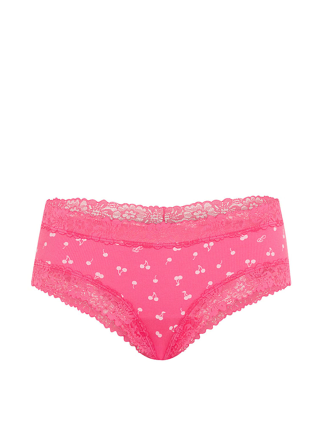 vs Pink PINK Wink&trade; Lace-Trim Cheeky Panty Love Me Pink Cherry Print 3 of 3 