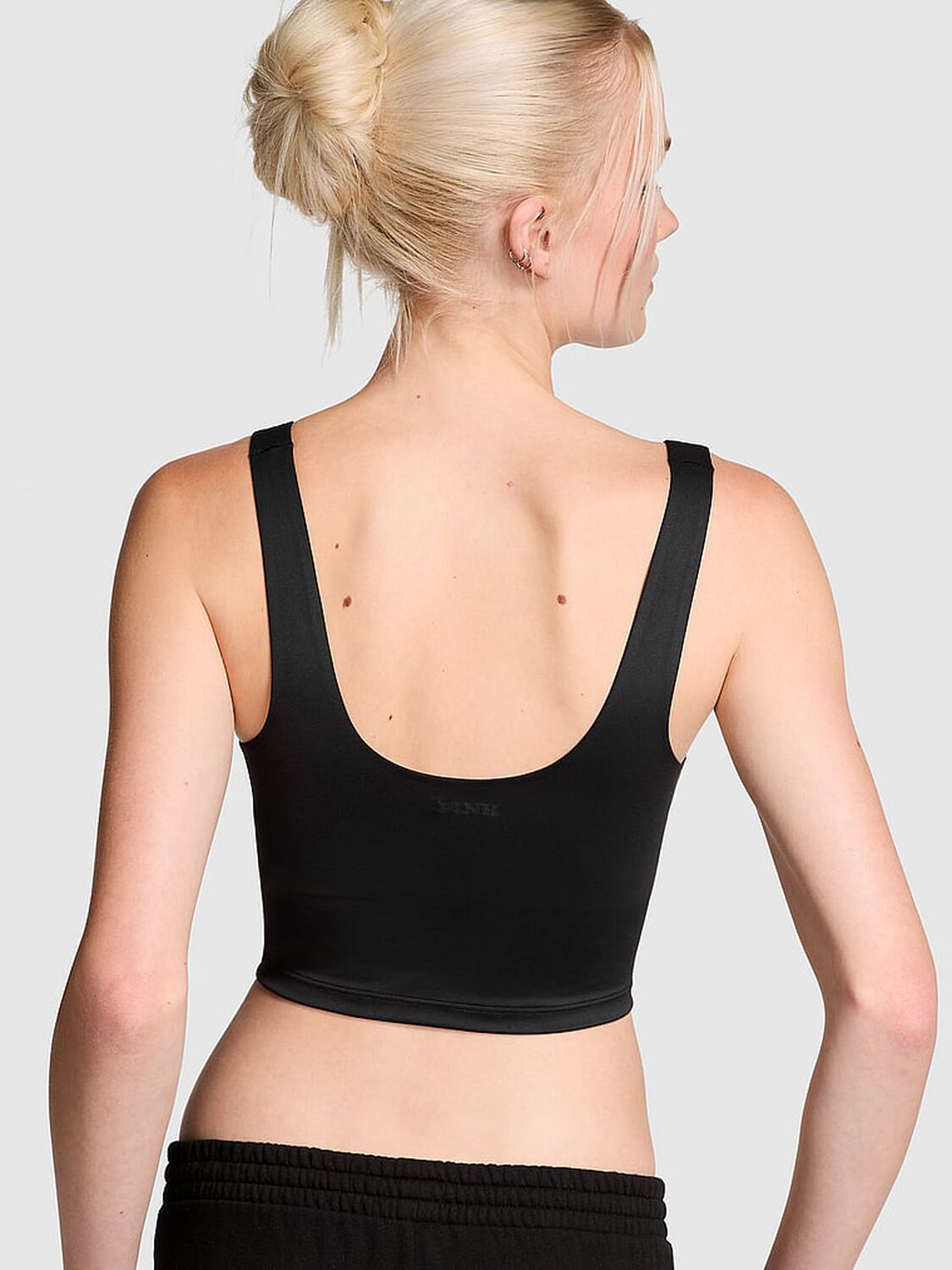 vs Pink Relay Longline Tank Top Pure Black 2 of 4 