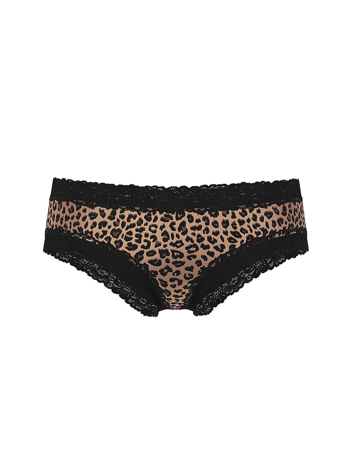 vs Pink Wink Lace-Trim Cheeky Panty Natural Leopard 3 of 3 