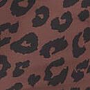 Satin Pull-On Trouser Pants, Ganache Leopard, swatch