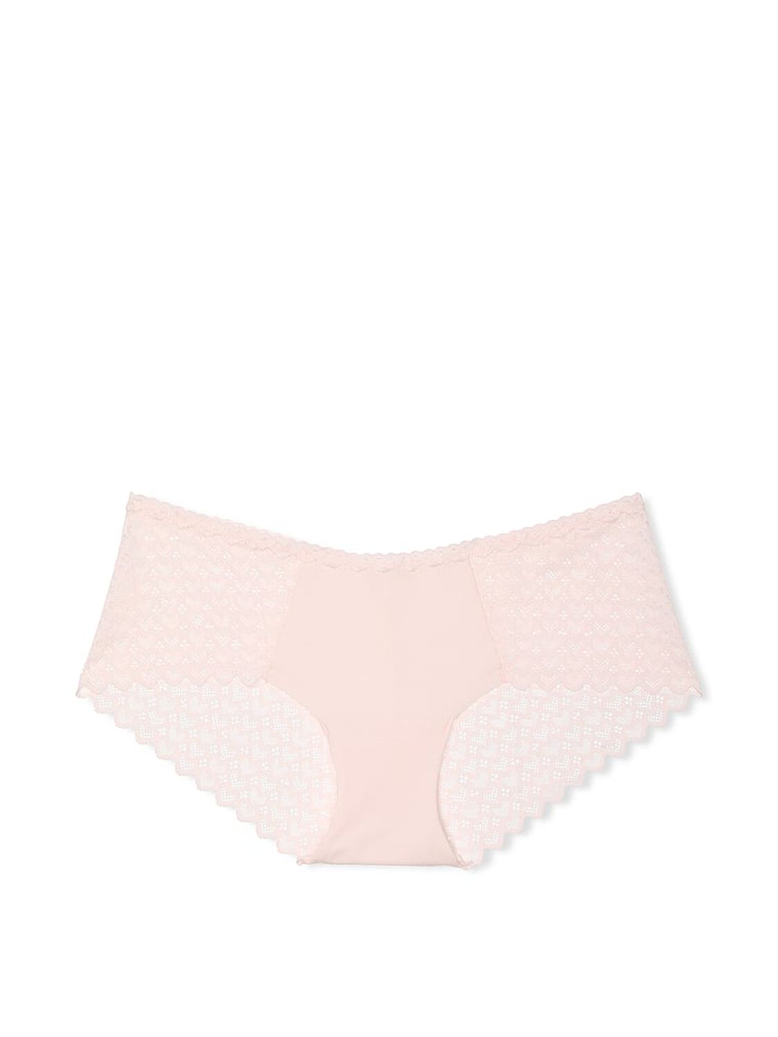 vs Pink No-Show Heart Lace Hiphugger Panty Angel Pink 3 of 3 