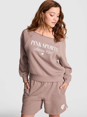 Ivy Fleece Off-The-Shoulder Sweatshirt