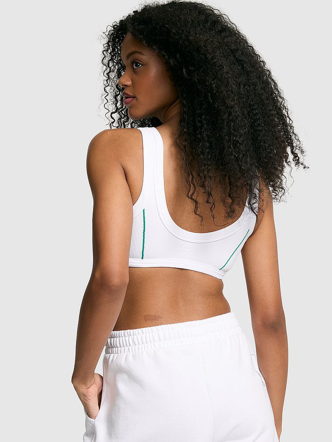 vs Pink The Wave Soft Seamless Contour Sports Bra Vs White 2 of 3 