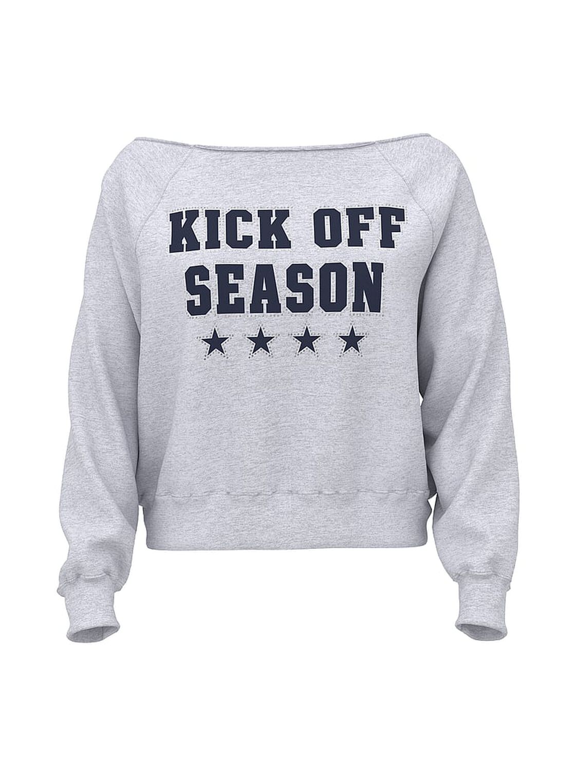 vs Pink Ivy Fleece Off-The-Shoulder Sweatshirt Vs Medium Heather Grey Game Day 3 of 3 