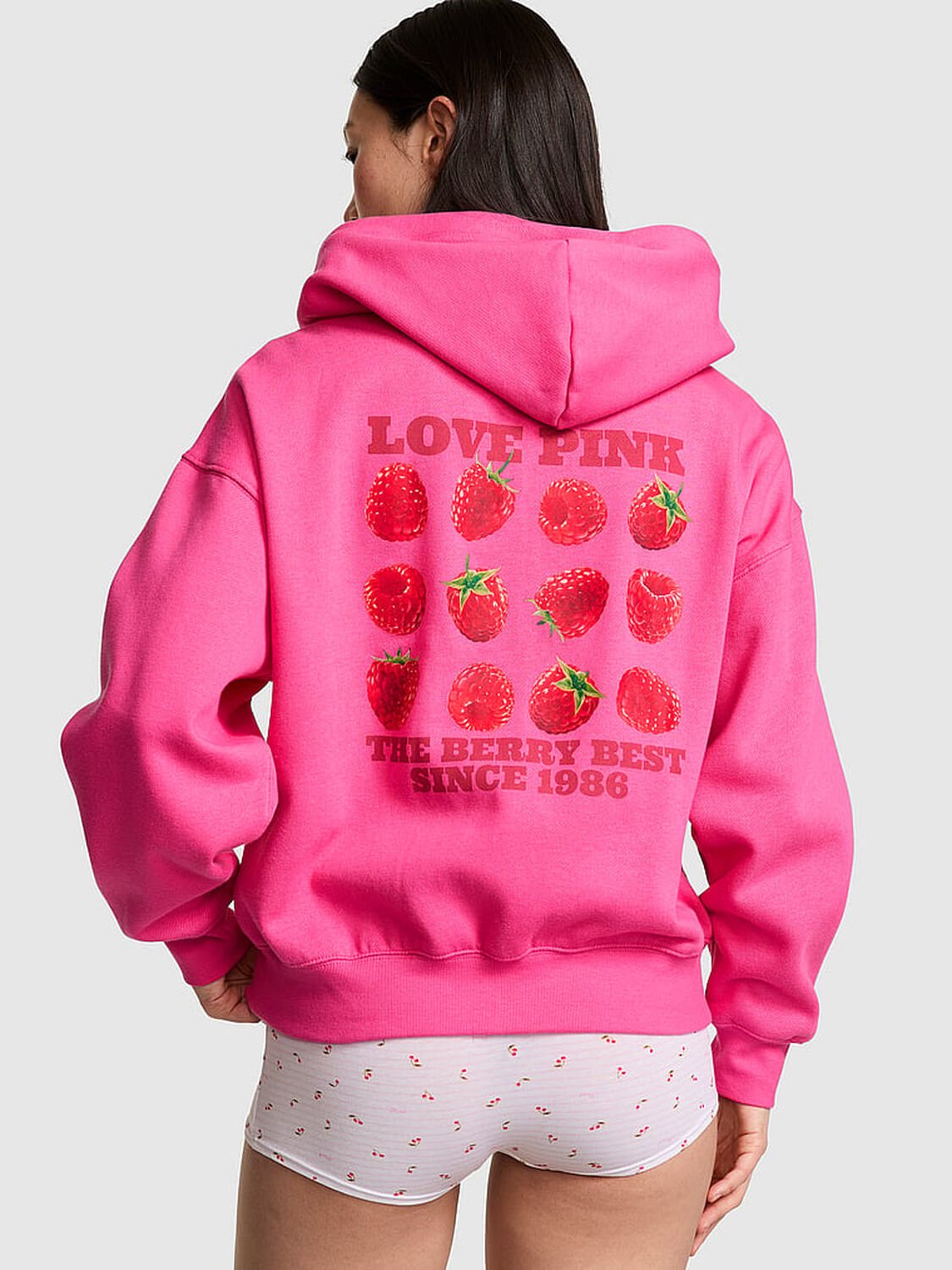 vs Pink Campus Fleece&trade; Full-Zip Hoodie Pink Twirl 2 of 4 