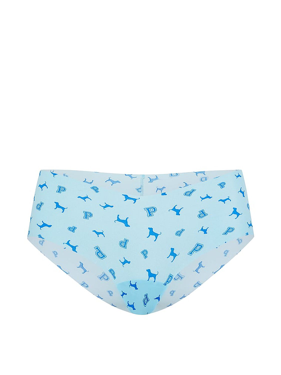 vs Pink No-Show Hiphugger Panty Stream Blue Logo Dog 3 of 3 