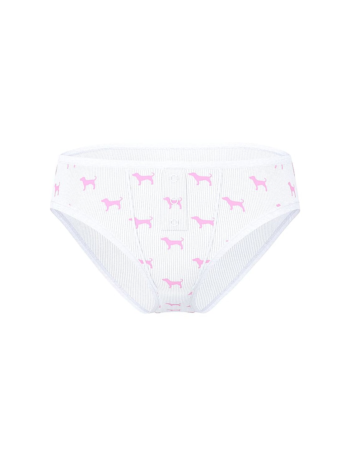 vs Pink Cotton Cheeky Panty White Ground Dog Print 3 of 3 
