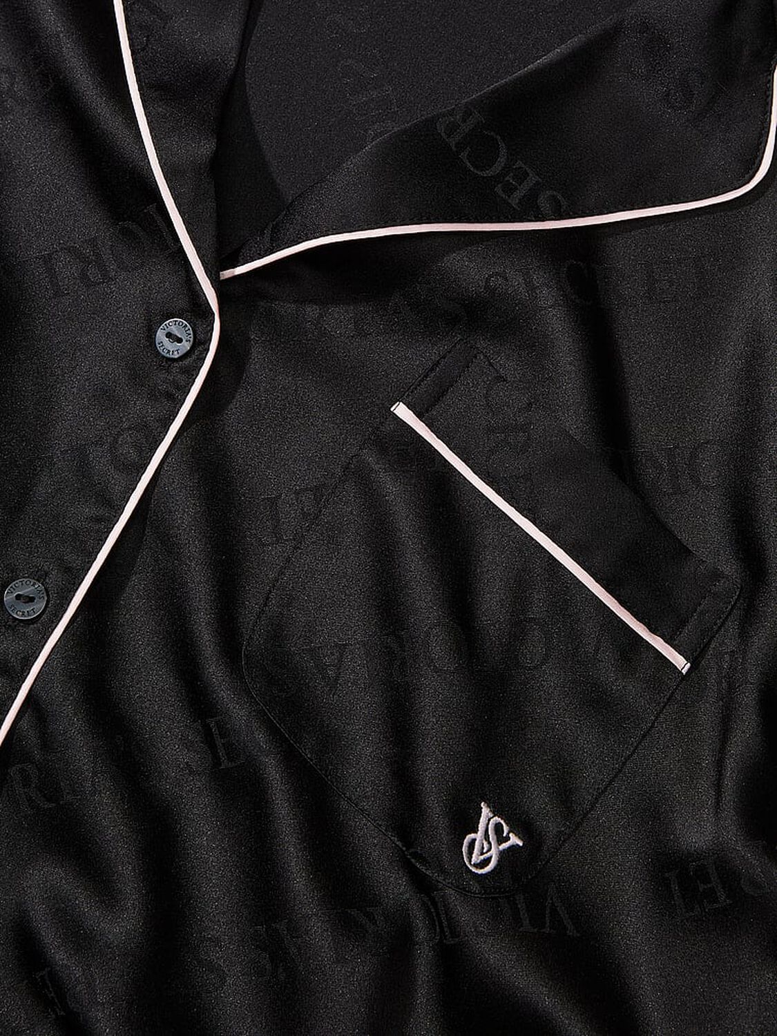 vs Victoria's Secret Satin Long Pajama Set Black 5 of 5 
