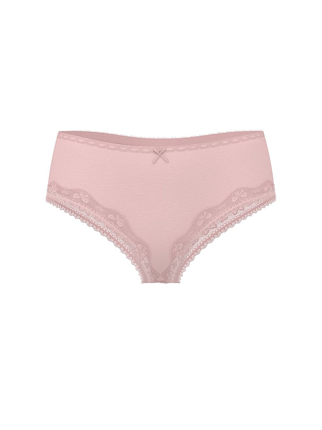 vs Lace Trim Cotton Bow Lace-Trim Cheeky Panty Angel Pink 3 of 3 