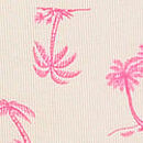 Stretch Cotton Bikini Panty, White & Pink Palms, swatch