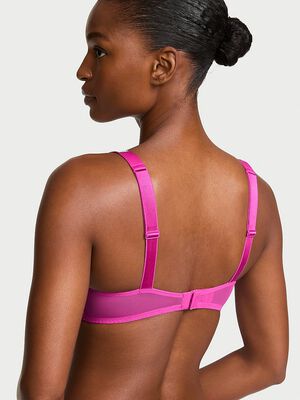 Bombshell Add-2-Cups Shine Strap Rose Lace Push-Up Bra