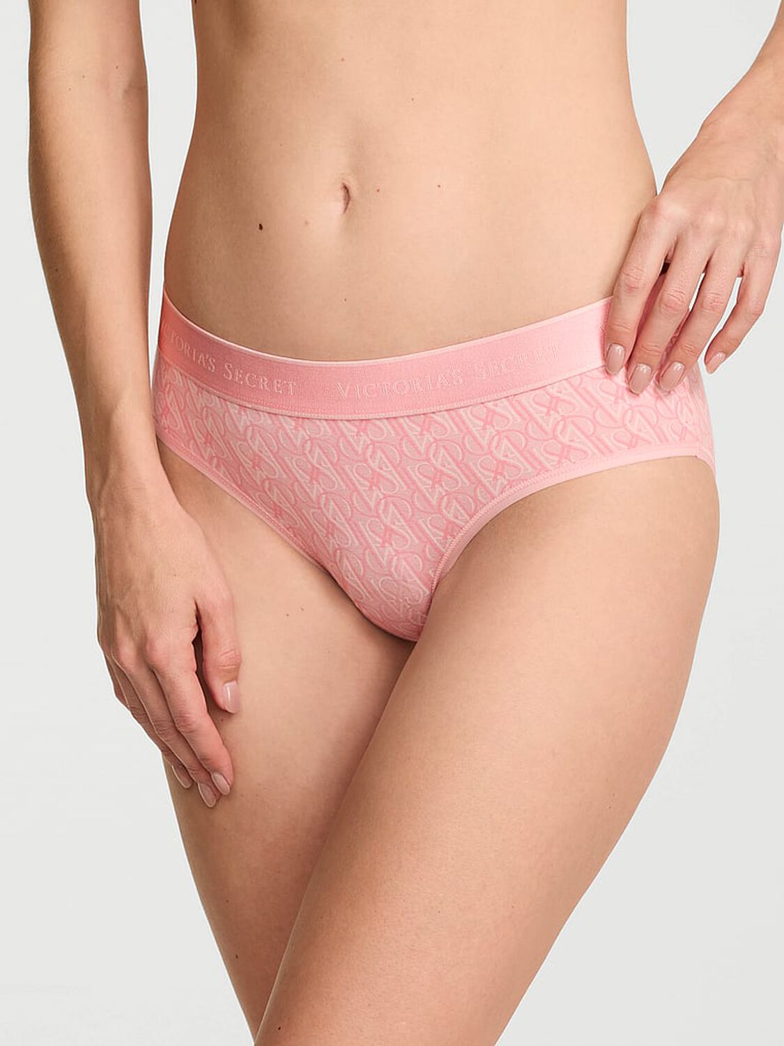 vs Cotton Logo Cotton Hiphugger Panty Pretty Blossom Logos 1 of 3 