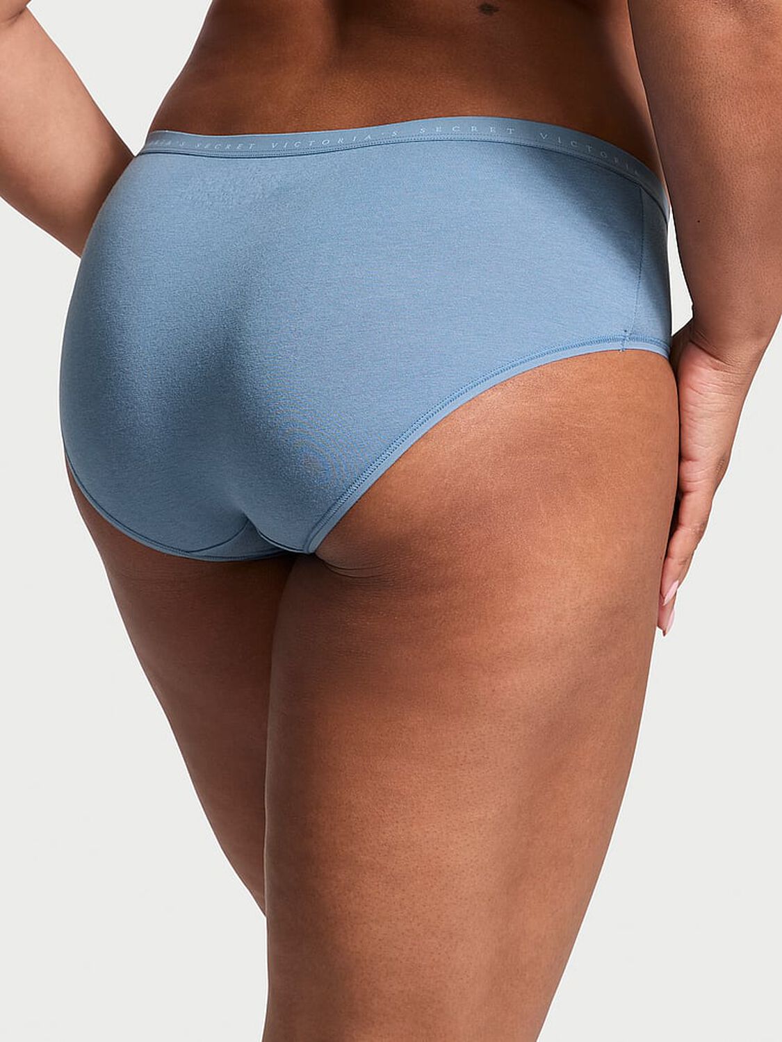 vs Victoria's Secret Stretch Cotton Hiphugger Panty Faded Denim 2 of 3 