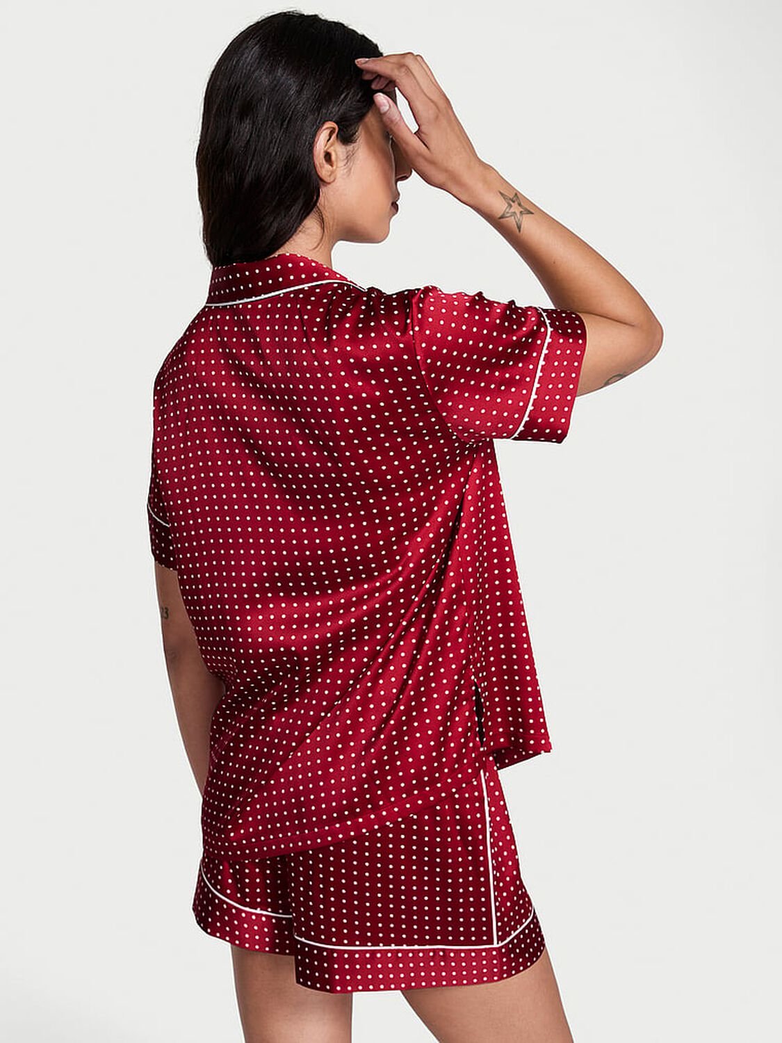 vs Victoria's Secret Glazed Satin Short Pajama Set Print 2 of 2 