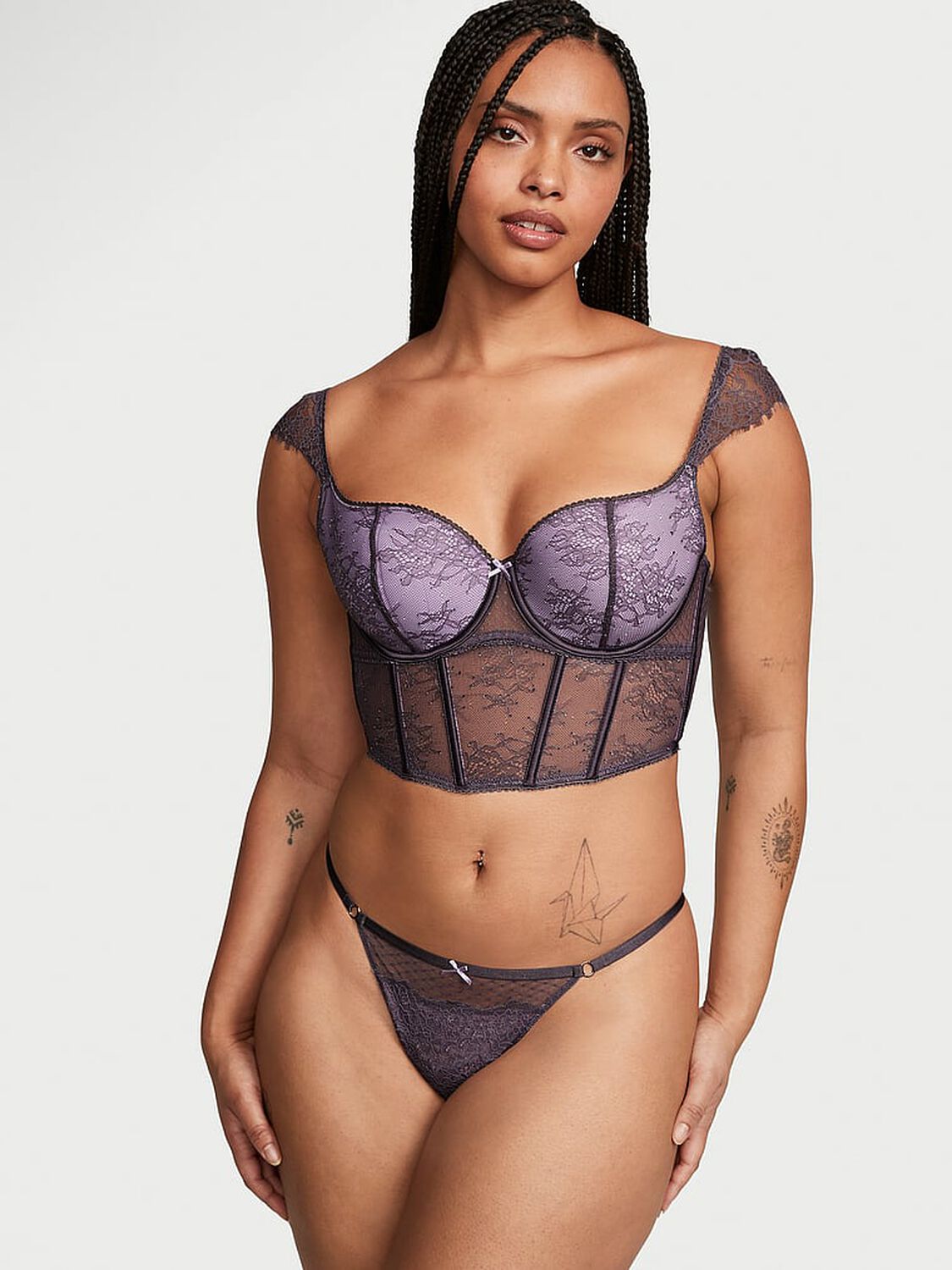 vs Dream Angels Lace & Mesh V-String Panty Tornado 4 of 4 