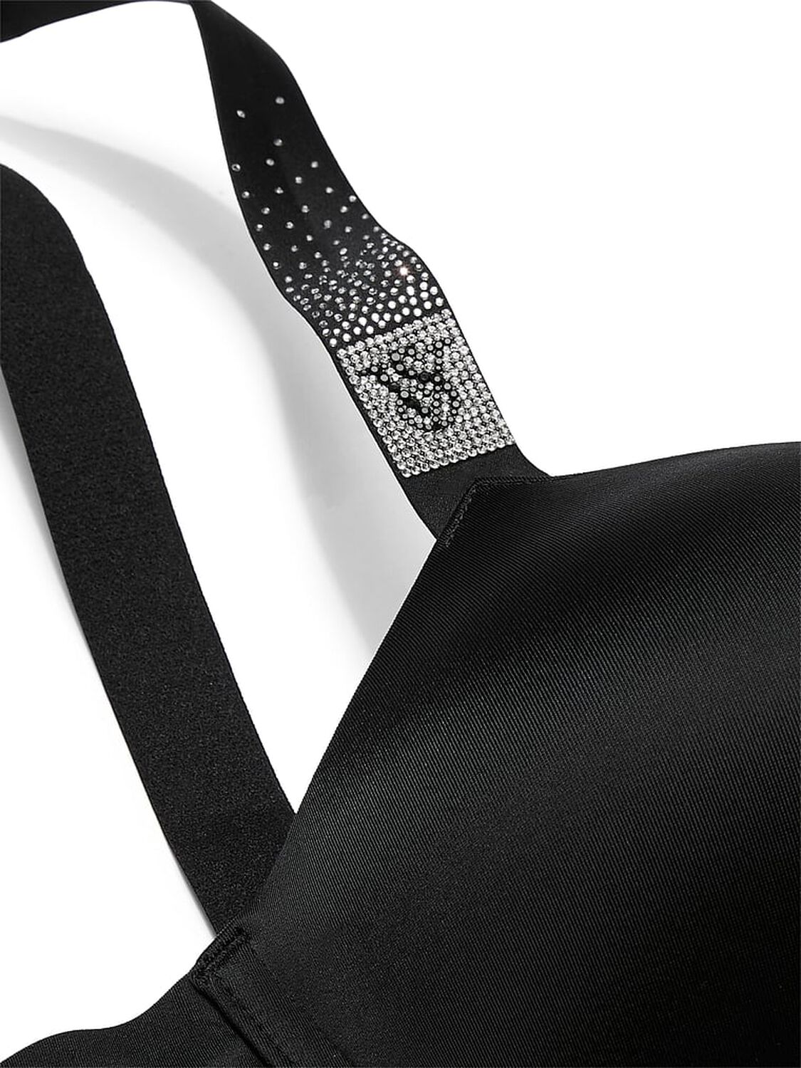 vs Very Sexy Bombshell Add-2-Cups Scattered Shine Strap Push-Up Bra Jet Black 4 of 4 