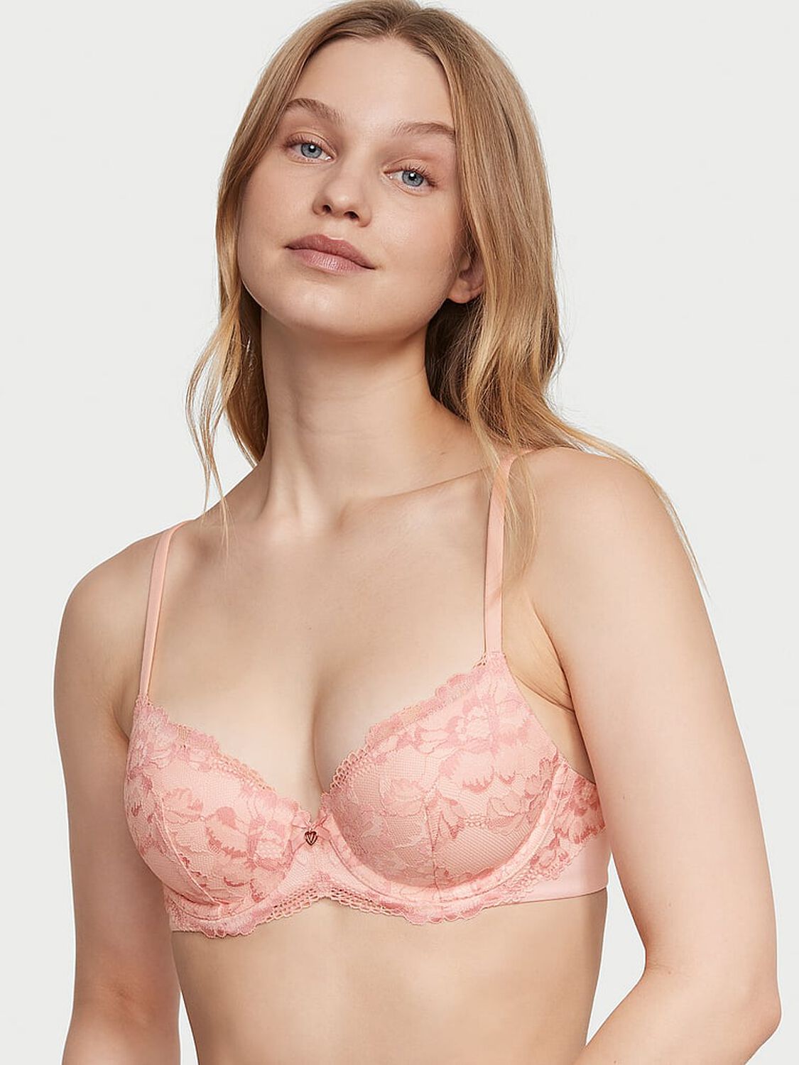 vs Body By Victoria Lightly Lined Lace-Cup Demi Bra 1 of 4 