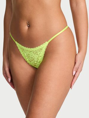 Lace Strappy-Back String Thong Panty