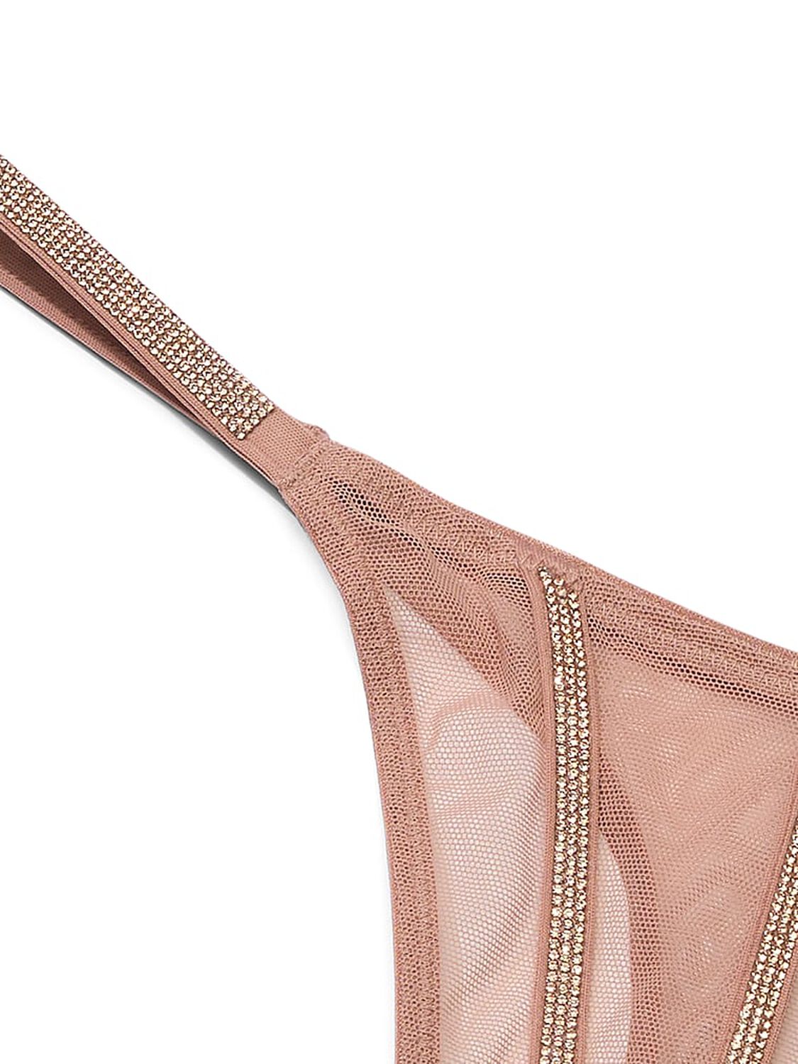 vs Very Sexy Sheer Shine Thong Panty Almond Beige 4 of 4 