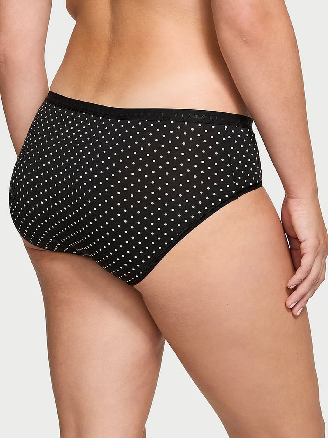 vs Victoria's Secret Stretch Cotton Hiphugger Panty Black Dots 2 of 3 