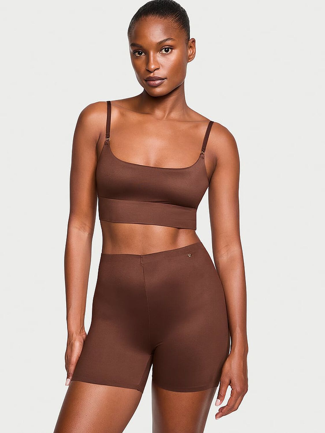 vs Victoria's Secret BODYWEAR by Victoria with FeatherSoft� Innovation Bike Shorts Ganache 1 of 5 