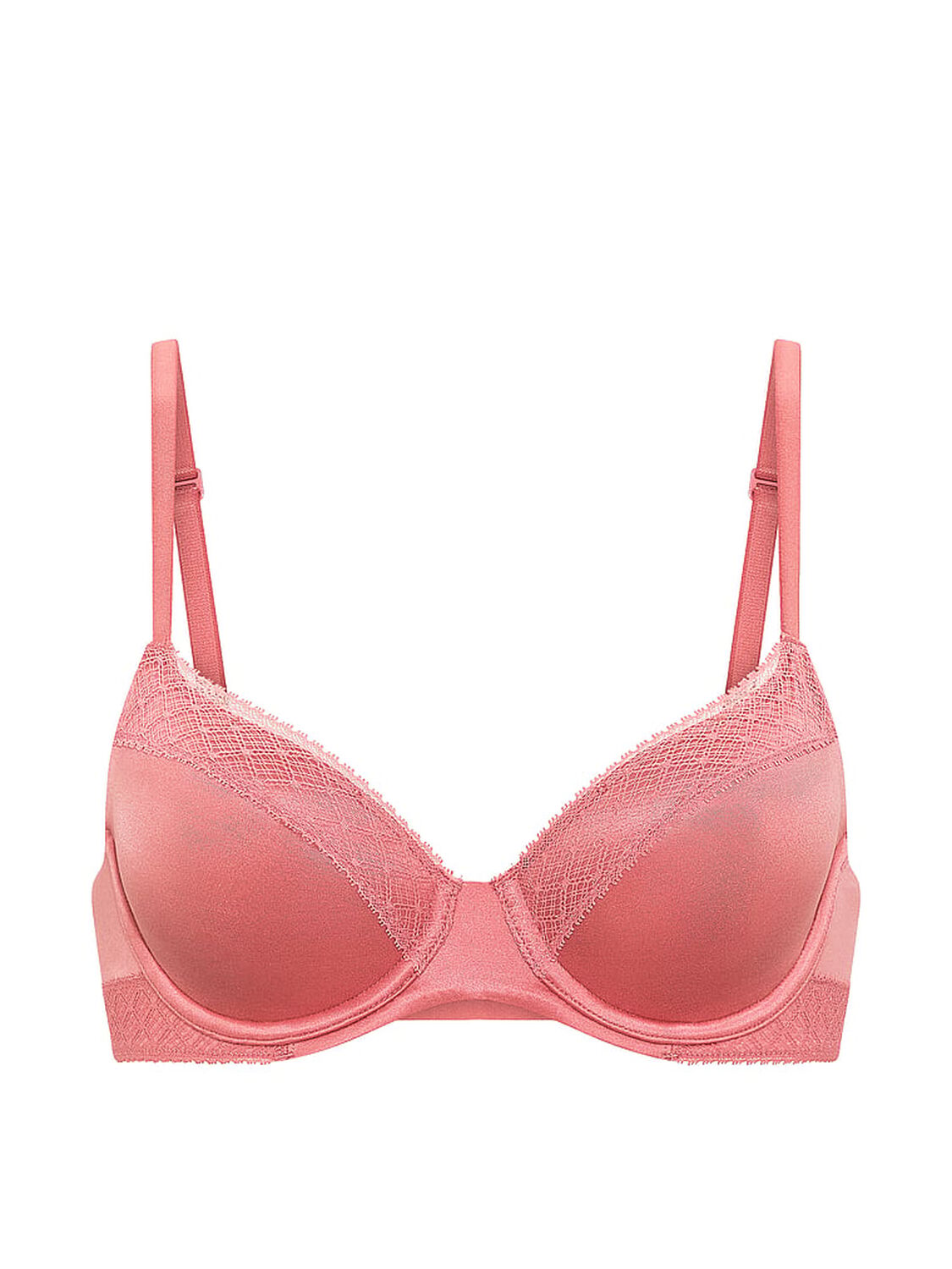 vs Body By Victoria Lace-Trim Lightly Lined Demi Bra Rose Dust 3 of 4 