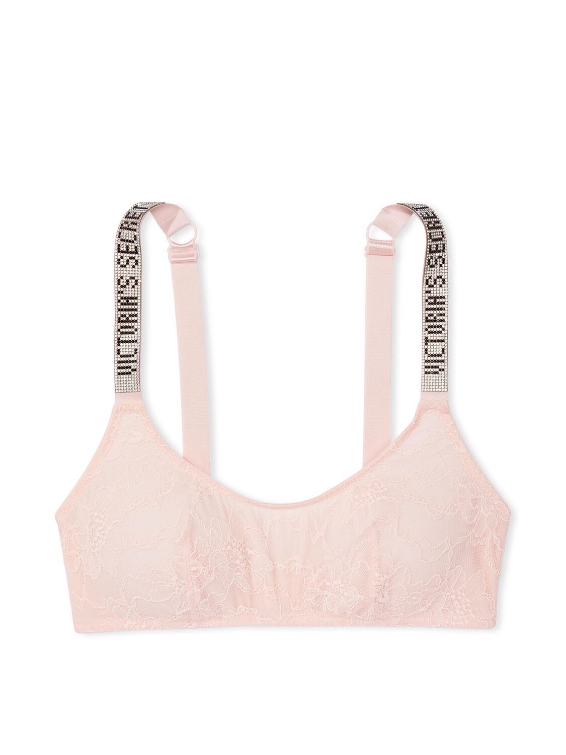vs Victoria's Secret Shine Strap Scoop Bralette Purest Pink 3 of 3 