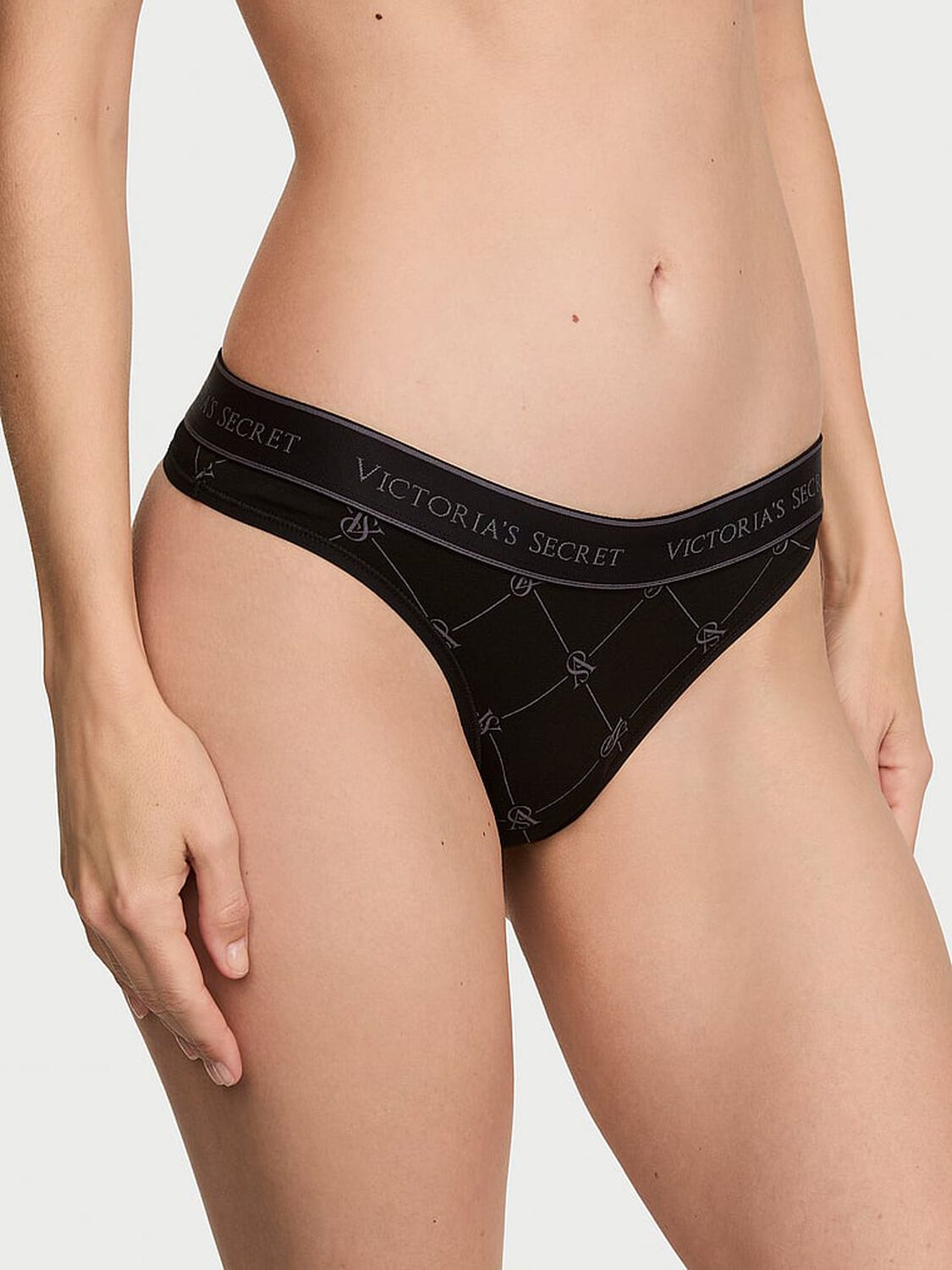 vs Cotton Logo Cotton Thong Panty 1 of 2 