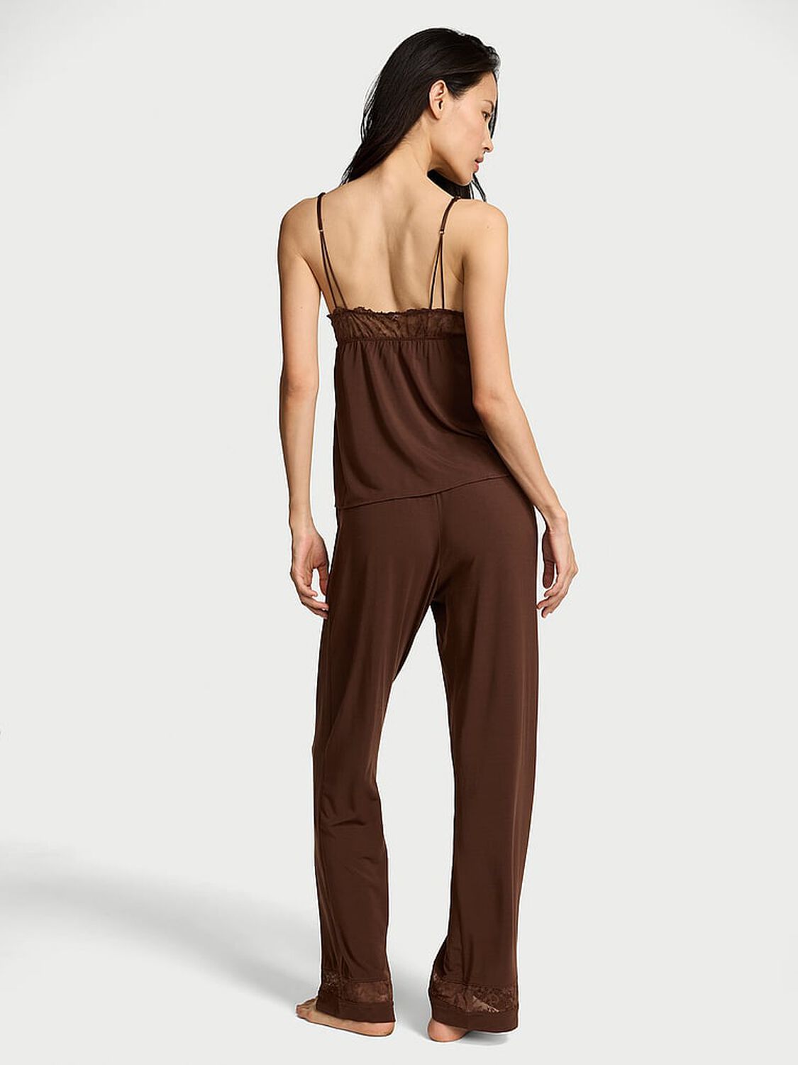 vs Victoria's Secret SoSoft&trade; Modal Lace-Trim Cami & Pants Set Ganache 2 of 3 