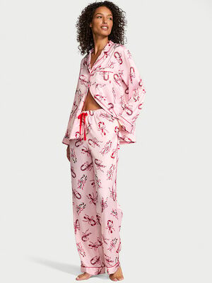 Glazed Satin Long Pajama Set