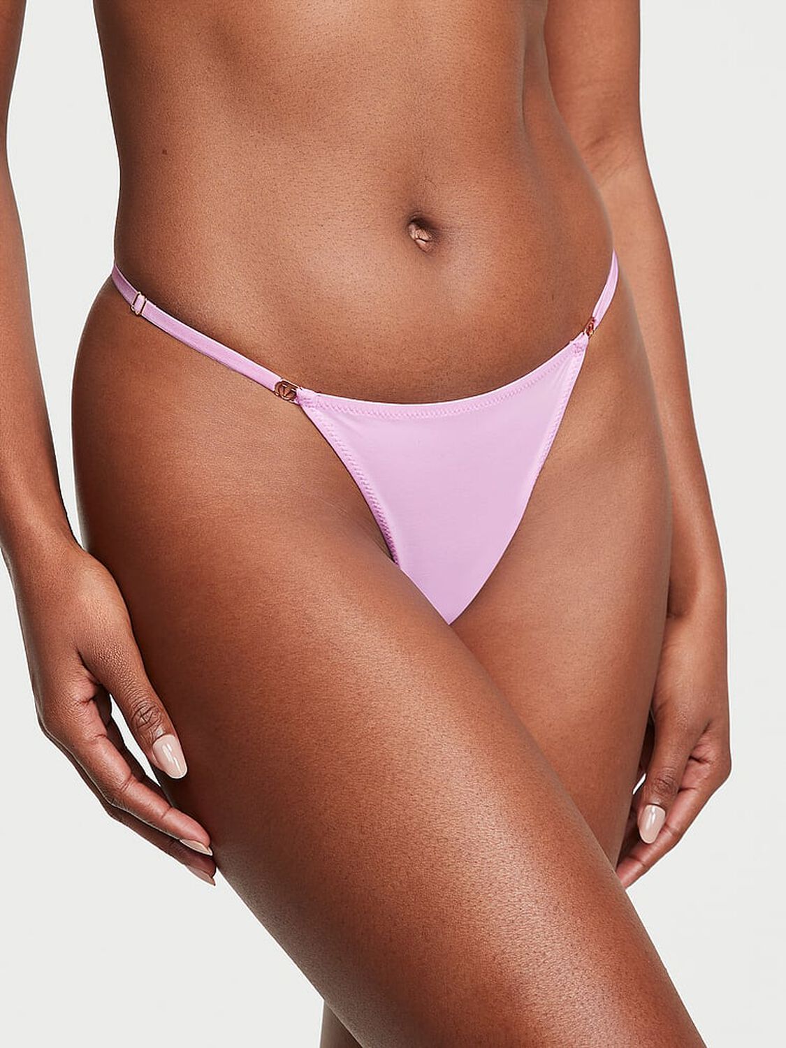 vs Love Cloud Adjustable String Thong Panty Violet Sugar 1 of 4 