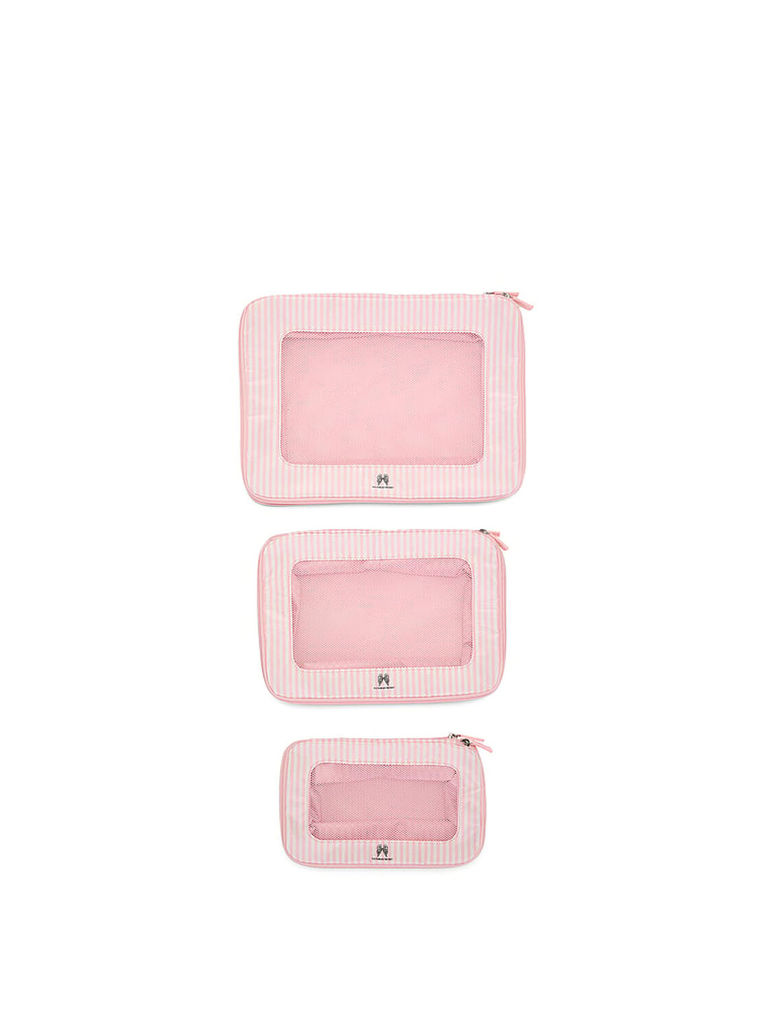 vs Victoria's Secret 3-Piece Compression Packing Cubes Set Heritage Stripe 1 of 2 