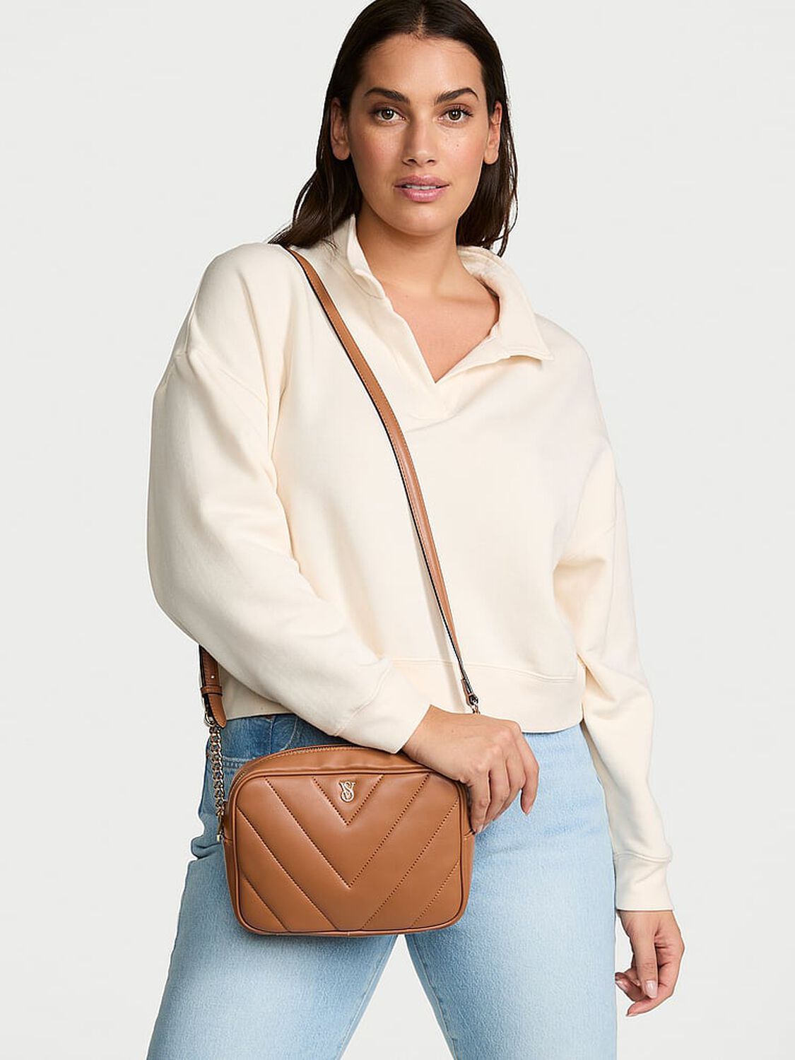 vs Victoria's Secret Crossbody Camera Bag Brown 3 of 3 