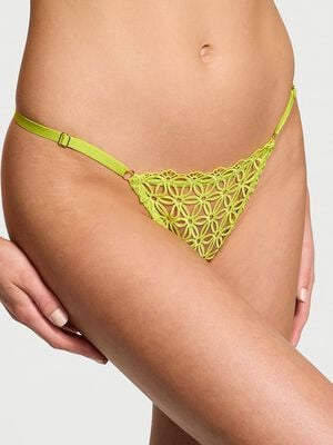 Geo Daisy Lace Adjustable V-String Panty