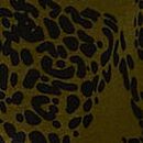 Glazed Satin Short Pajama Set, Green Chameleon Leopards, swatch