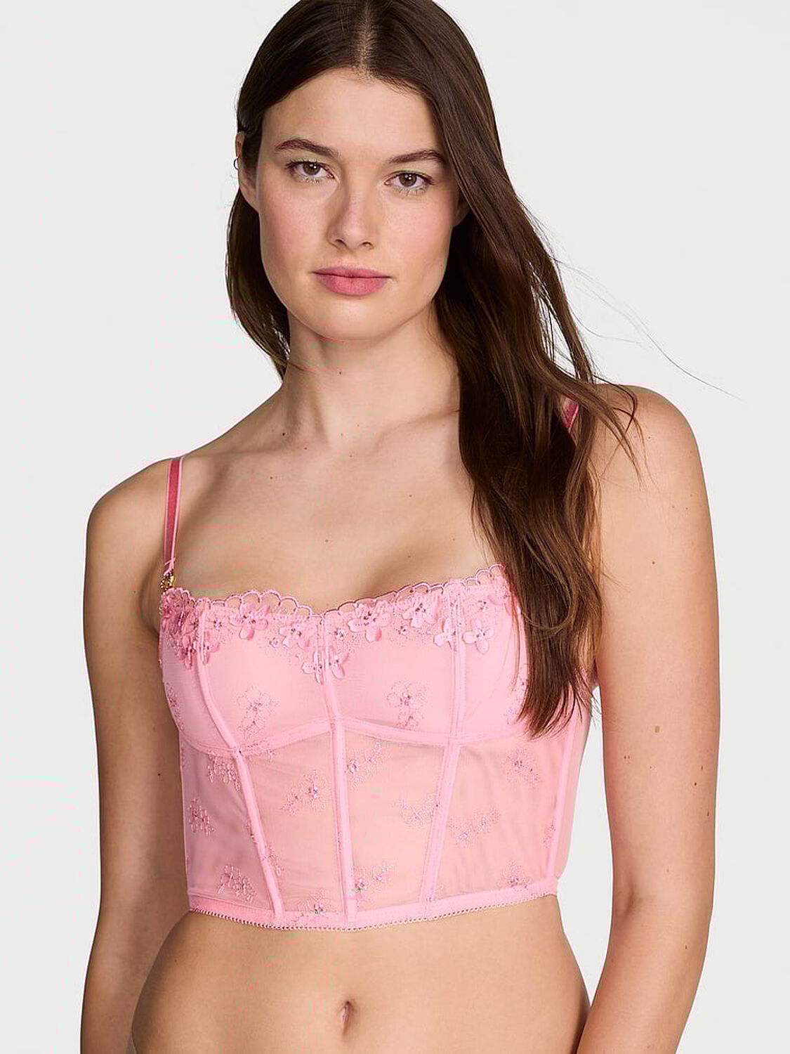 vs Dream Angels Pretty Petals Corset Top Pink Hope 1 of 5 