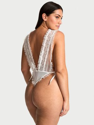 Dare to Dream Lace Sheer High-Leg Teddy