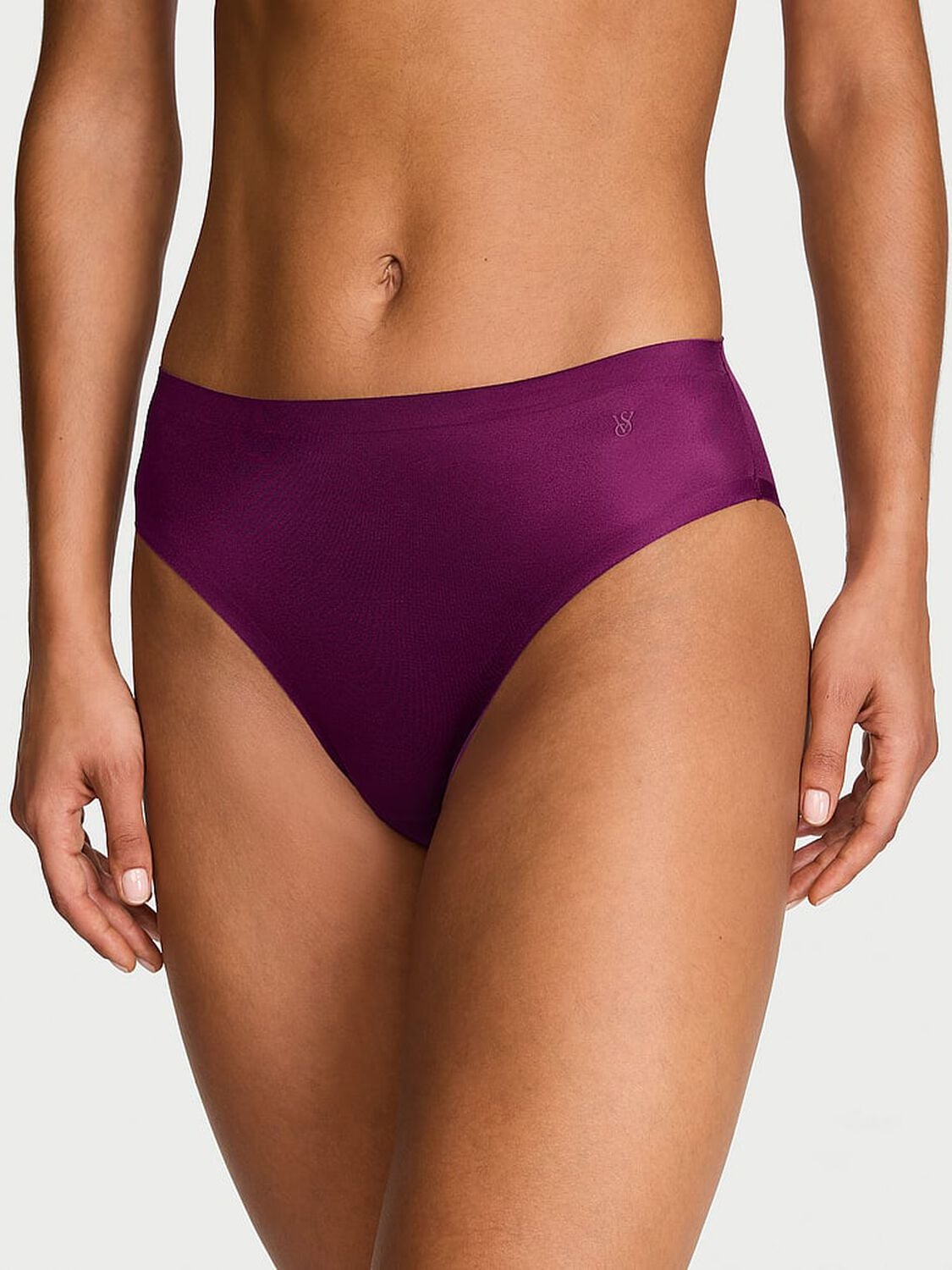vs No-Show No-Show High-Shine Mid-Rise Bikini Panty Rhubarb 1 of 3 