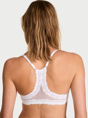 Lightly Lined Lace Racerback Full-Coverage Bra