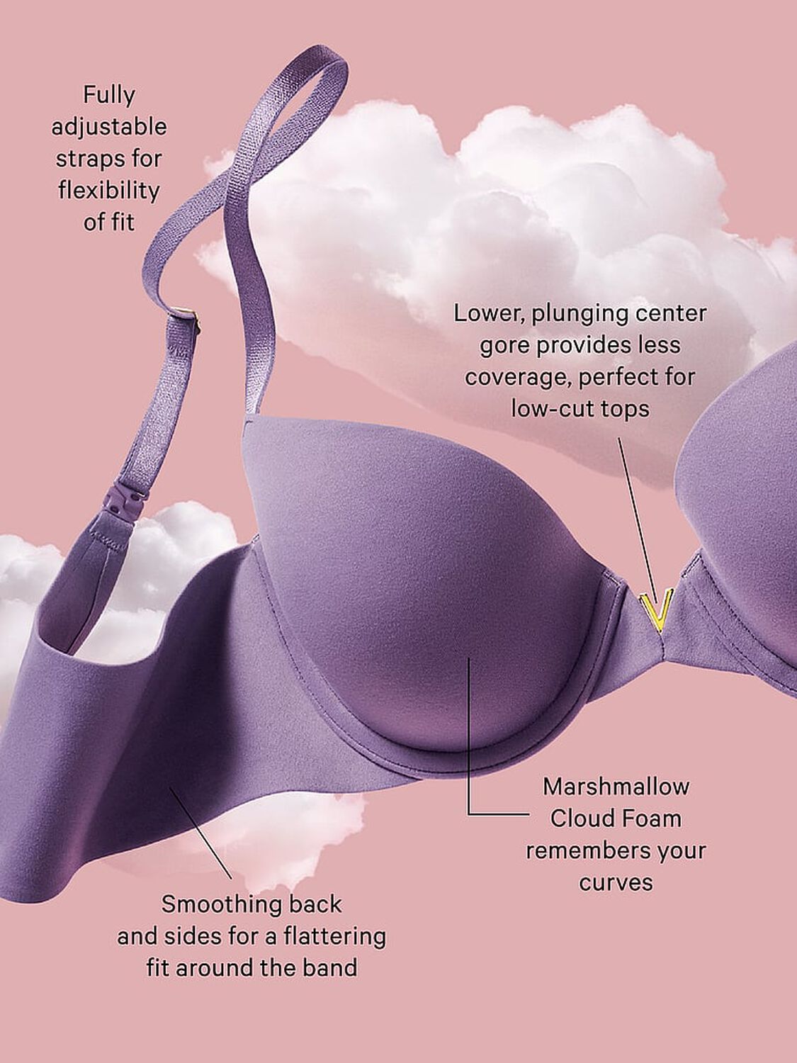 vs Dream Angels Smooth Lightly Lined Demi Bra 5 of 5 
