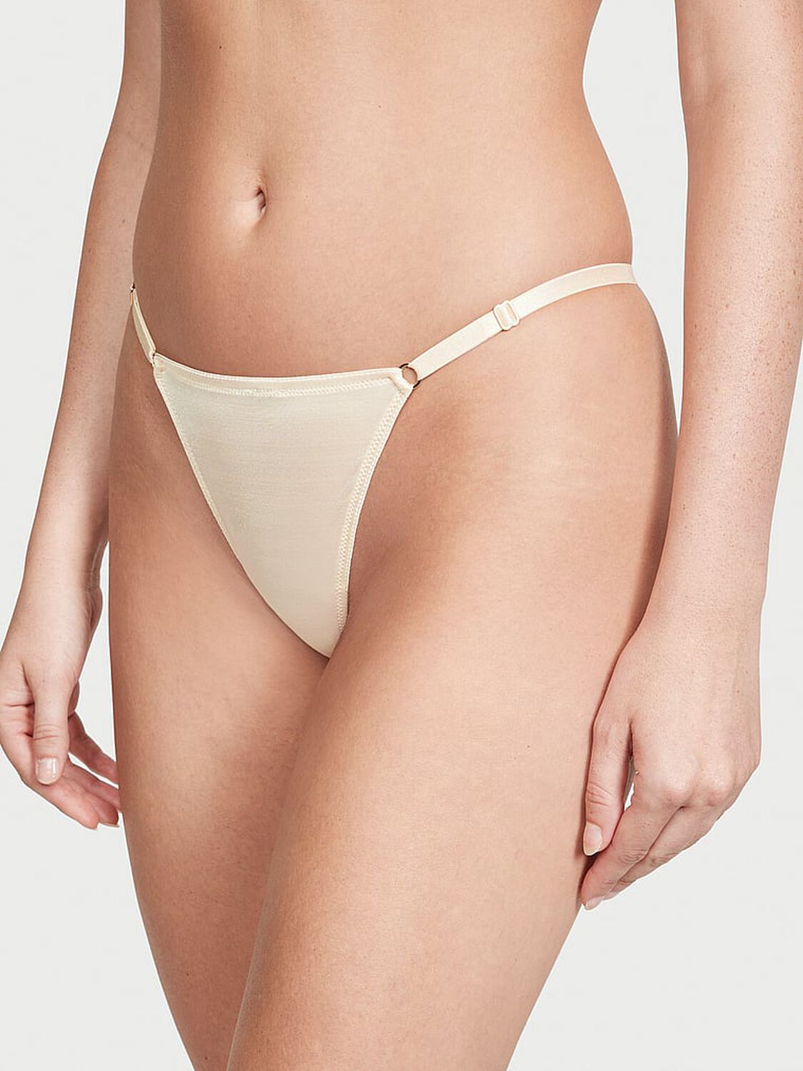 vs Very Sexy V-Hardware Adjustable V-String Panty Marzipan 1 of 3 