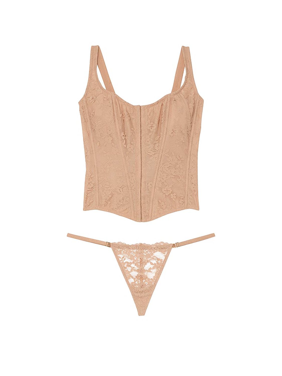 vs Very Sexy Classic Lace Corset Set Praline 3 of 4 